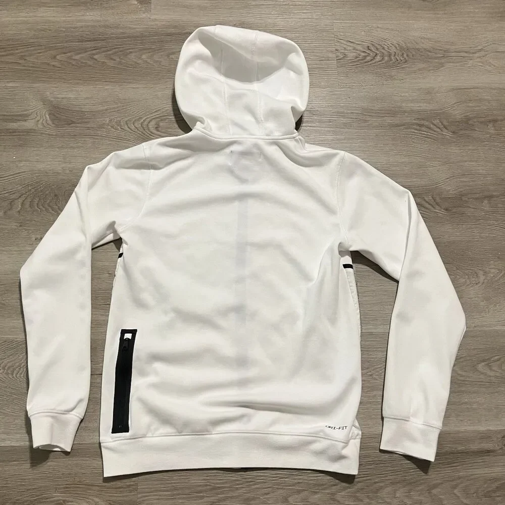 Nike Air Jordan Statement Hoodie Zip Up White Black Mens Size Small DA9854-100